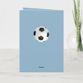 Voetbal Blauwe Verjaardag Kaart (Achterkant)