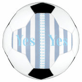Voetbal Blauwe & Witte Streep Hij zei Ja  (Voorkant)