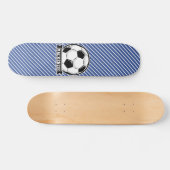 Voetbal, Blauwe & Witte Strepen, Sport Persoonlijk Skateboard (Horizontaal)
