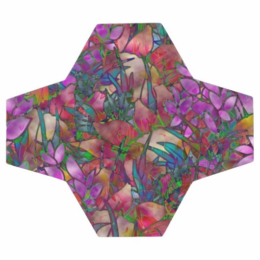 Voetbal Bloemen Abstract Glas in lood (Enkel)