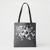 voetbal blowout meisjes sport monogram tote bag (Voorkant)