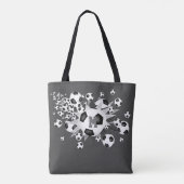 voetbal blowout meisjes sport monogram tote bag (Achterkant)