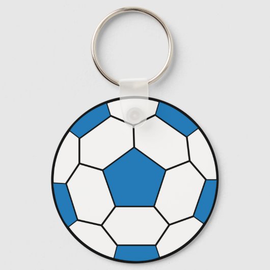 Voetbal Blue Sleutelhanger (Voorkant)