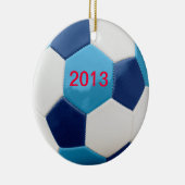 Voetbal Blues Keramisch Ornament (Rechts)