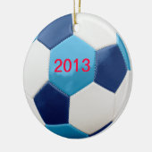 Voetbal Blues Keramisch Ornament (Links)