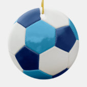 Voetbal Blues Keramisch Ornament (Achterkant)