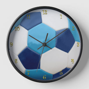 Voetbal Blues met gele cijfers