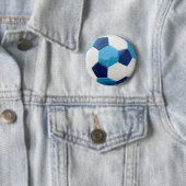 Voetbal Blues Ronde Button 5,7 Cm (In situ)