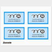 Voetbal boek label stickers | Schoolmateriaal (Vel)