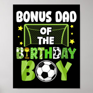 Voetbal Bonus Vader Verjaardag Jongen Feest Voetba Poster