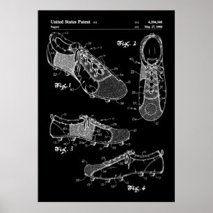 Voetbal Boots Patent Poster