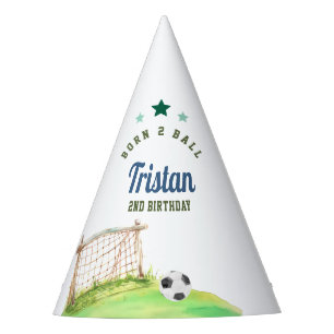 Voetbal “Born Two Ball” Tweede Verjaardag Feesthoedjes