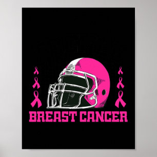 Voetbal Borstkanker Bewustzijn Roze Lint Jongens Poster