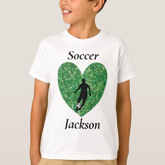 Voetbal Boy gepersonaliseerde naam voetbal T-shirt (Voorkant)