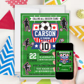 Voetbal Boys Football Field Verjaardagsfeestje Kaart