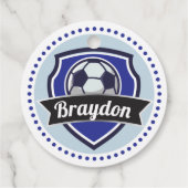 Voetbal Boys Name Birthday Party Labels (Achterkant)
