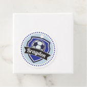 Voetbal Boys Name Birthday Party Labels (In situ)