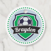 Voetbal Boys Name Birthday Party Labels (Voorkant)