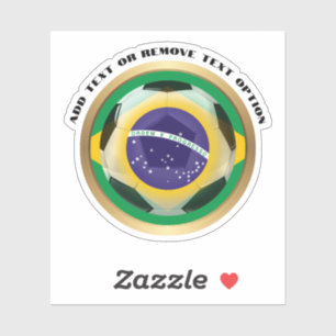 Voetbal Braziliaanse vlag Sticker