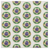 Voetbal Braziliaanse vlag Stof (Swatch)