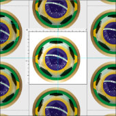 Voetbal Braziliaanse vlag Stof (Delen)