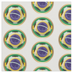 Voetbal Braziliaanse vlag Stof