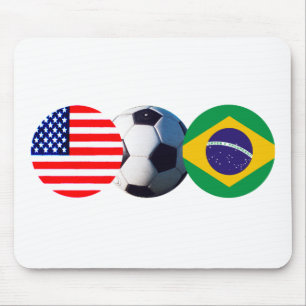 Voetbal Brazilië en de VS drukken op de MUSEUM Zaz Muismat