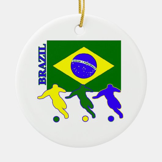 Voetbal Brazilië Keramisch Ornament (Voorkant)
