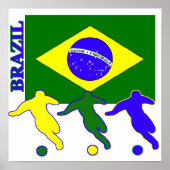 Voetbal Brazilië Poster (Voorkant)