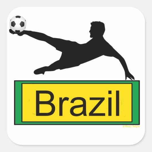 Voetbal/Brazilië sticker (Voorkant)