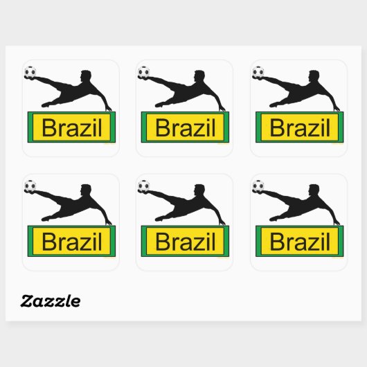 Voetbal/Brazilië sticker (Vel)