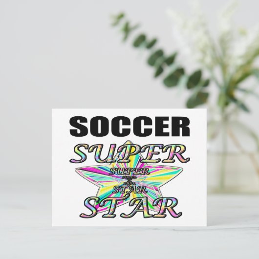 voetbal briefkaart (Staand voorkant)