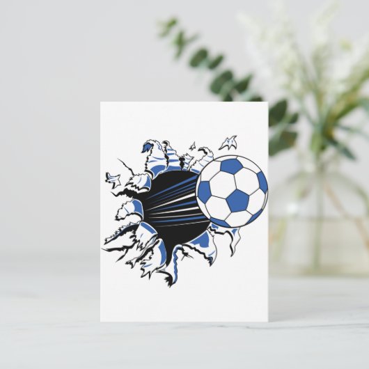 voetbal briefkaart (Staand voorkant)