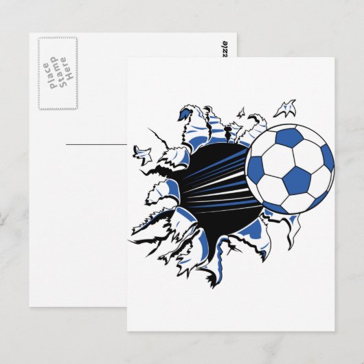 voetbal briefkaart (Voorkant / Achterkant)