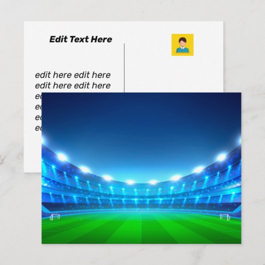 Voetbal - briefkaart (Voorkant / Achterkant)