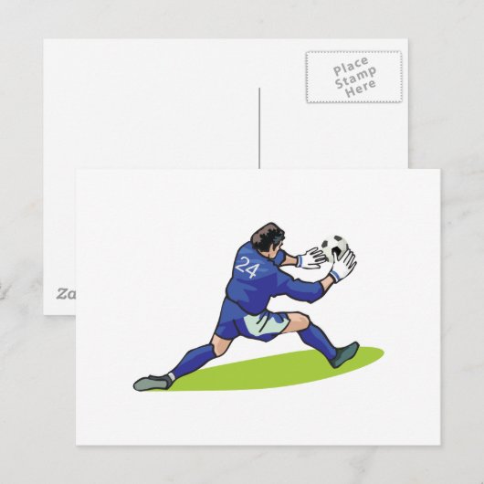 voetbal briefkaart (Voorkant / Achterkant)