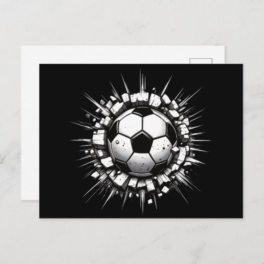 Voetbal Briefkaart (Voorkant / Achterkant)