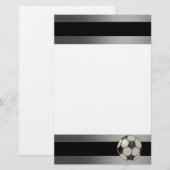Voetbal Briefpapier-Ontwerp 1 Briefpapier (Voorkant / Achterkant)
