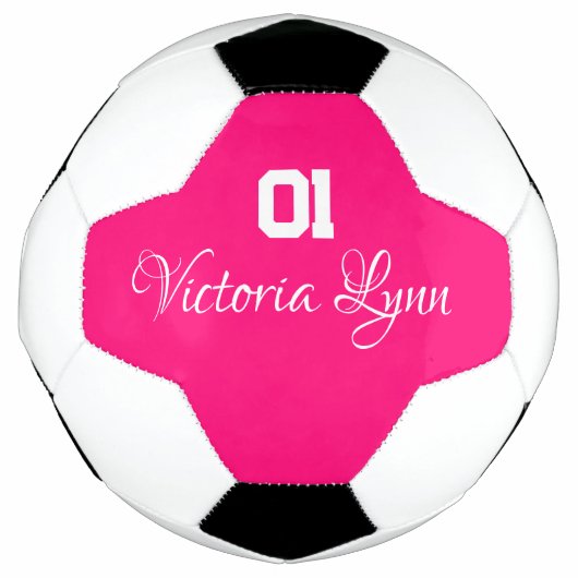 Voetbal Bright Pink voor de meisjes (Voorkant)