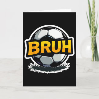 Voetbal Bruh Grappige Tienerjongens Kids Slaang Vo Kaart
