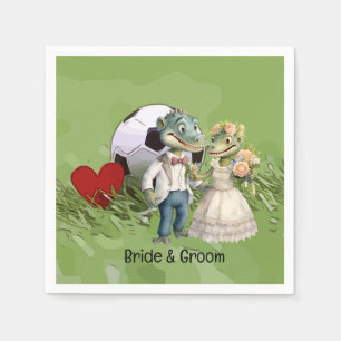 Voetbal bruiloft thema servet