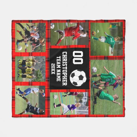Voetbal Buffalo fotocollage Fleece Deken (Voorkant (Horizontaal))
