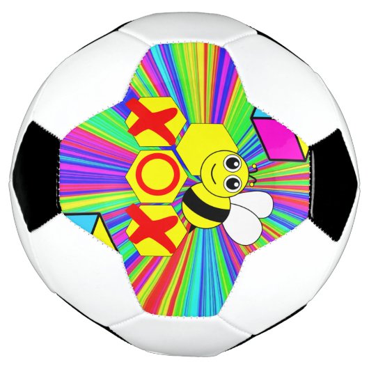 Voetbal Bumblebee Kleurrijke xoxo (Gedraaid)