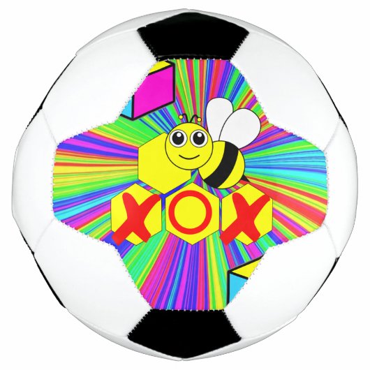Voetbal Bumblebee Kleurrijke xoxo (Voorkant)