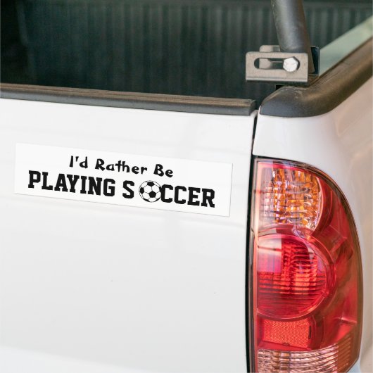 Voetbal Bumpersticker (Op Truck)