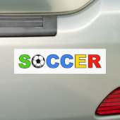 voetbal bumpersticker (Op auto)