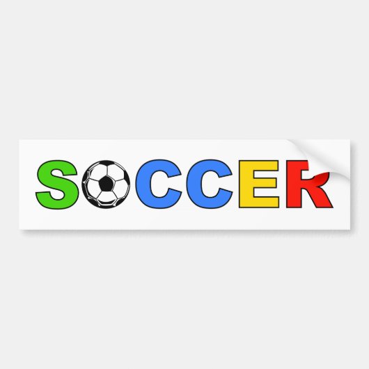 voetbal bumpersticker (Voorkant)