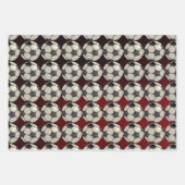 Voetbal / Burgandy Inpakpapier Vel (Voorkant)