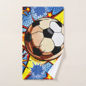 Voetbal Burst Bad Handdoek (Handdoek)