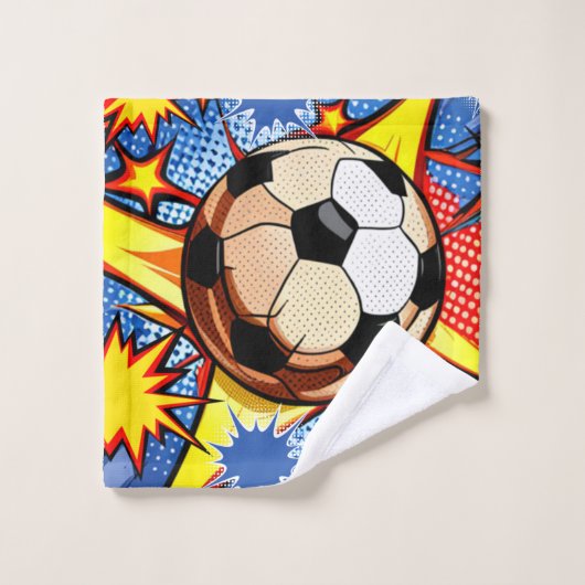 Voetbal Burst Bad Handdoek (Wasdoekje)